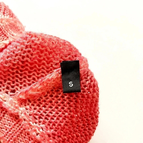 Avant Toi Linen Painted Coral Open Knit Sweater - Picture 4 of 8